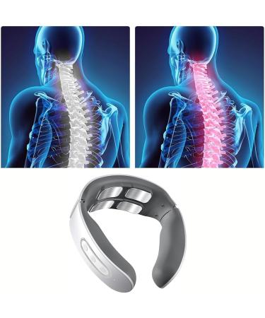 Wireless Electric Neck Massage Device with Heat 6 Modes 9 Intensity Levels 4-Head Pulse for Pain Relief - Buy Online on GoSupps.com