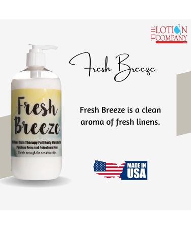 The Lotion Company 24 Hour Skin Therapy Lotion | Full Body Moisturizer, Paraben-Free, Made in USA | Fresh Breeze Fragrance w/ Aloe Vera - 16oz - Buy Online on GoSupps.com