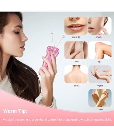 Electric Facial Threading Hair Remover for Women - Automatic Epilator for Fine Hair on Face, Chin, Upper Lip, Arms - Buy Online on GoSupps.com