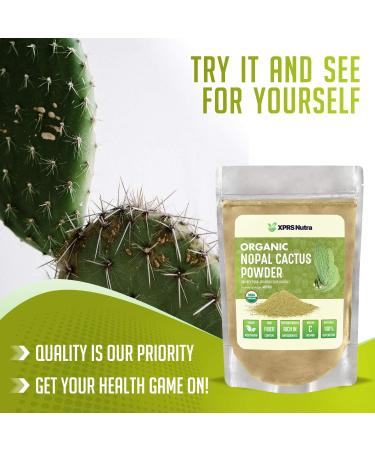 XPRS Nutra Organic Nopal Cactus Powder - Prickly Pear Supplement from Mexico - High Fiber, Calcium, Vitamin C - Superfood for Digestion (4 oz) - Buy Online on GoSupps.com