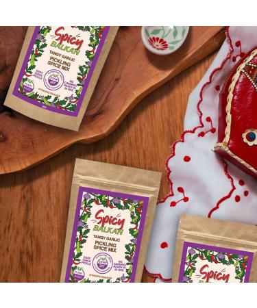 Spicy Balkan Tangy Garlic Pickling Spice Mix 40g Plant-Based 3-Step DIY Ready in 24 Hours - Buy Online on GoSupps.com