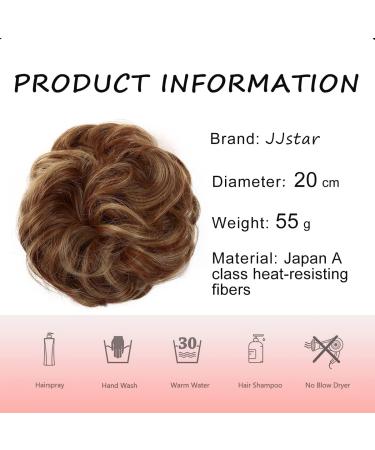 JJstar Messy Hair Bun Scrunchies for Women & Girls - Brown/Blonde Synthetic Chignons - Buy Online on GoSupps.com
