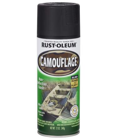 Rust-Oleum 1916830 Specialty Camouflage Spray Paint  12 oz  Black Black 12 Ounce (Pack of 1)