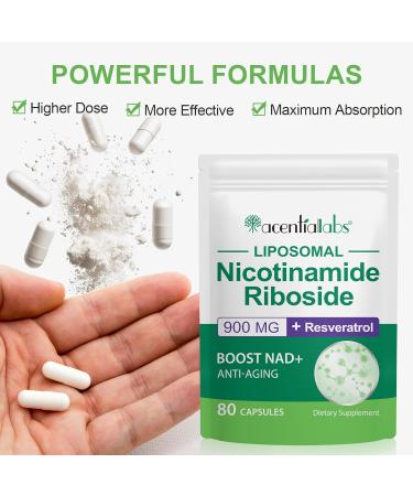 newseel Nicotinamide Riboside 900 Liposomal Resveratrol Liposomal Nicotinamide Riboside Resveratrol Supplement Resveratrol Supplement for Women Men(1Pack/80 Capsules) - Buy Online on GoSupps.com