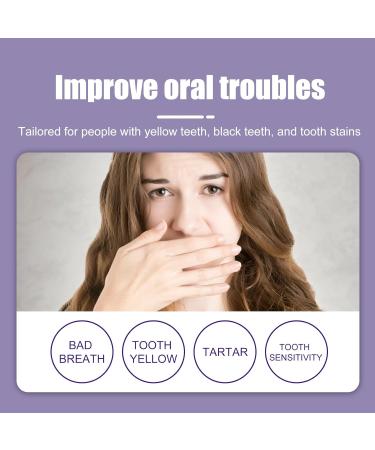 Purple Whitening Toothpaste-3pcs Purple Corrector Toothpaste-Oral Cleaning Toothpastes Purple Teeth Whitening Purple Colour Corrector Toothpaste Teeth Whitening Booster (3PCS) - Buy Online on GoSupps.com