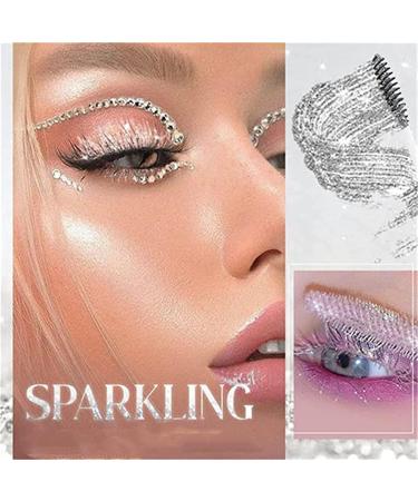 Mascara paillettes de diamant 4D mascara de couleur chatoyante mascara de diamant s chage rapide imperm able maquillage des yeux tincelants pour la f te du festival de musique sur sc ne - Buy Online on GoSupps.com
