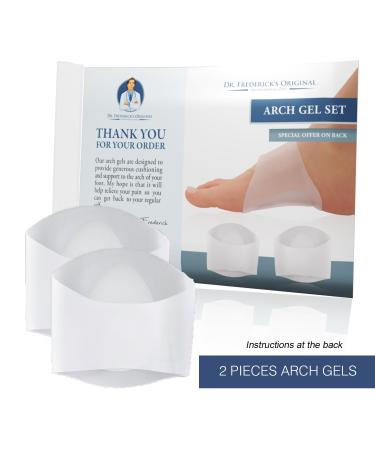 Dr. Frederick's Arch Support Gel Set - Pain Relief for Flat Feet & Plantar Fasciitis - Soft Gel Sleeves - Small Size W5-7.5 | M4.5-6 - International Shipping Available - Buy Online on GoSupps.com