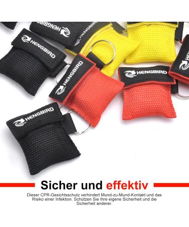 Beating Mask Key Rings | CPR Face Shield & First Aid Ventilation Masks for Adults & Kids | Emergency Cloth Pocket Mask for AED Training (Red 10 Pack) - Buy Online on GoSupps.com