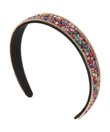 Beaupretty padded rhinestone-stem-ligament diamond-crystal pearls wide hair-tires colorful crystal-decorated headband hair accessories for women