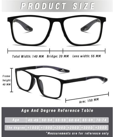 Hubeye 3 Pairs TR90 Sports Glasses - Ultralight Anti-Blue Light Computer Glasses for Men & Women - Black/Blue/Transparent - 0.0 Diopters - International Shipping Available - Buy Online on GoSupps.com