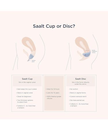 Saalt Soft Menstrual Cup | Best Sensitive Reusable Period Cup | 12-Hour Wear | Small Mountain Iris | Eco-Friendly Tampon & Pad Alternative - Buy Online on GoSupps.com