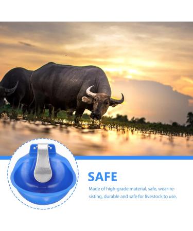 Mipcase Cow Drinking Bowl Stainless Sink Goat Feeder Blue Accessories Farm Feeding Water Bowl Automatic Dog Waterer Horse - Buy Online on GoSupps.com