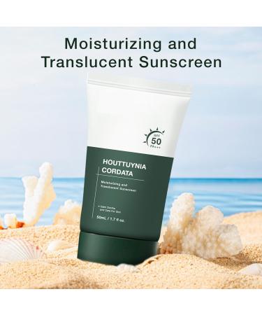 Heartleaf Silky Moisture Sunscreen - Korean SPF 50+ PA++++ Clear Filter Sun Essence | Hydrating No White Cast Lightweight Daily Moisturizer - Buy Online on GoSupps.com