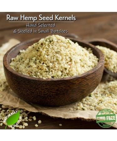 GERBS Raw Hemp Seed Kernels 2 LBS - Premium Grade, Freshly Harvested & Non-GMO | Plant Protein & Omega 3-6 | Keto & Paleo Friendly | Gluten & Peanut Free - Buy Online on GoSupps.com