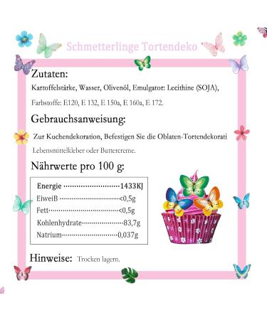 40 Edible Butterfly Decorations for Cakes - Tortendeko Birthday & Cake Decor - Buy Online on GoSupps.com