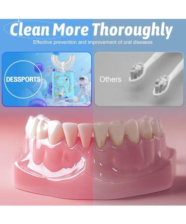 U-Shaped Electric Toothbrush for Kids - 360 Sonic Vibration 45S Timer Quick Cleaning - Rechargeable Brush for Ages 2-6 - Buy Online on GoSupps.com