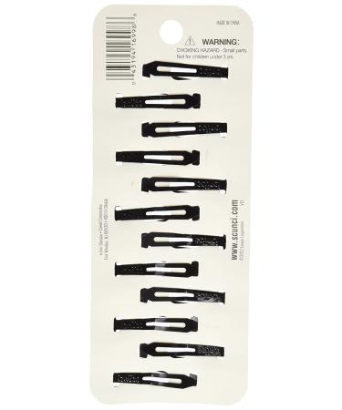 Scunci Snap Hair Clips - Black, 12 Pack | Stylish & Secure Hair Accessories - Buy Online on GoSupps.com