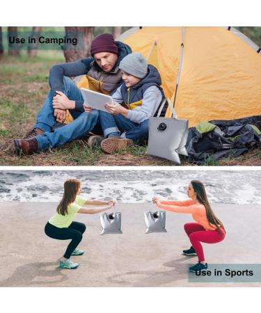 4 Packs Heavy Duty Water Saddlebag Design Sandbag for Photography Empty Water Weight Bags for Photo Video Studio Stand Light Stand Backyard Outdoor Patio Sports(Gray) (White) - Buy Online on GoSupps.com