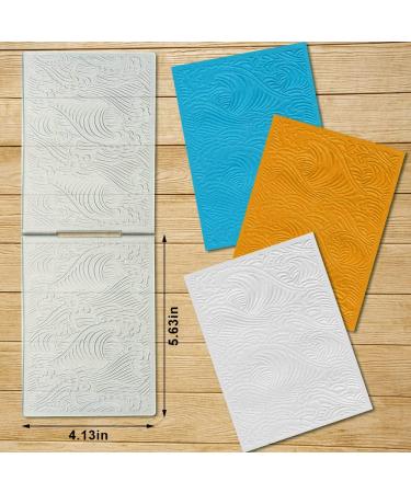 Estivaux Sea Wave Plastic Embossing Folder for Card Making - 5.7 x 4.2 Inch - Summer Sea Template Stencil for DIY Scrapbooking (Style 1) - Buy Online on GoSupps.com