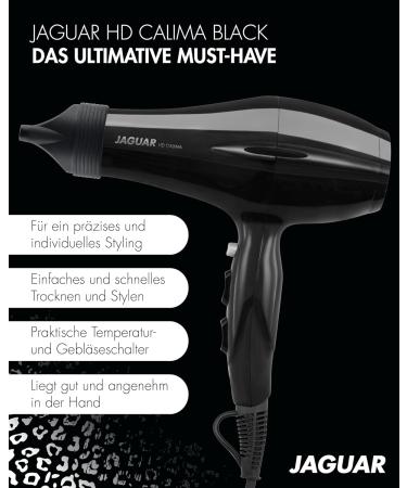 JAGUAR Hair Dryer HD CALIMA Black Powerful professional hairdryer with direct cold button and individual heat & fan settings for unique styles from the professional for you - Buy Online on GoSupps.com
