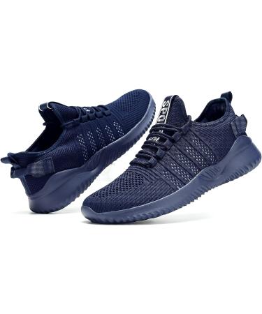 Mevlzz Men's Slip On Walking Shoes - Lightweight Breathable Non Slip Running Sneakers in Navy Blue - Buy Online on GoSupps.com