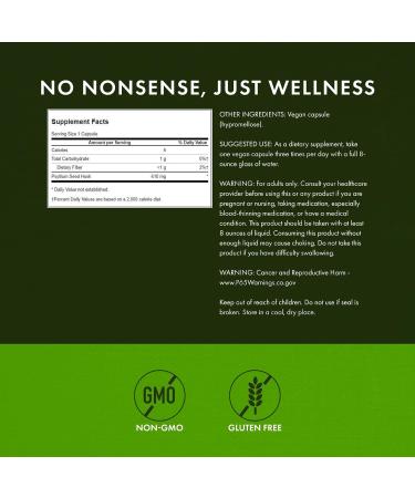 Swanson Psyllium Husk Dietary Fiber Supplement 610 mg 300 Capsules - (3 Pack) - Buy Online on GoSupps.com