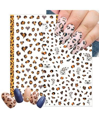 8 Sheets Holographic Leopard Nail Stickers | 3D Self-Adhesive Decals for Unique Nail Art | Colorful DIY Manicure Decoration for Women & Girls - Buy Online on GoSupps.com