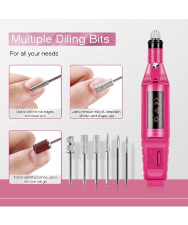 PEACECOLOR Red Mini Nail Drill Machine Electric Nail Files for Beginners Professional Compact Nail Drill Machine Set for Acrylics Nails Electronic Equipment Home Salon DIY Nail Art Use Xa-29 - Buy Online on GoSupps.com