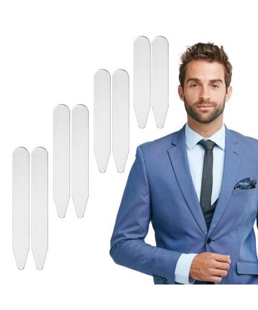 Collar Stiffeners 8Pcs Stainless Steel Shirt Collar Stiffeners Metal Collar Stays Collars Support Stays for for Men Women 4 Sizes
