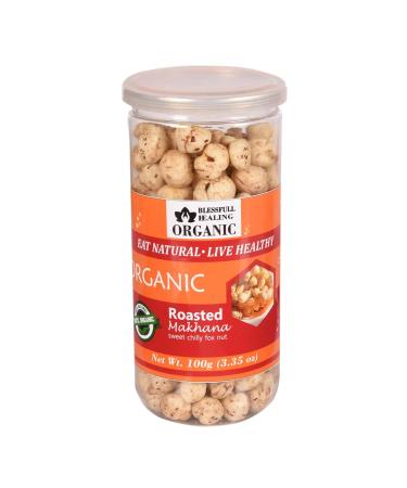 Buy Blessfull Healing Organic Makhana - Sweet Cool Roasted Taste 100g | Best International Shipping - Buy Online on GoSupps.com