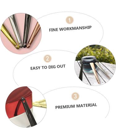 FRCOLOR 5pcs Reusable Metal Cream Spoon Set - Cosmetic Spatula for Makeup & Face Cream Application - Zinc Alloy Applicator - Buy Online on GoSupps.com