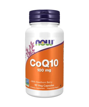 Now foods COQ10 (Coenzyme Q10) 100mg with hawthorn 90 vegan tablets laboratory testing gluten -free soybreis vegetarian without genetic engineering - Buy Online on GoSupps.com