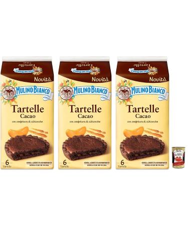 Italian Gourmet E.R. Mulino Bianco Cocoa Tartlets with Apricot Filling 288g Each pack contains 6 x 48g cakes + 400g Italian Gourmet Polpa di Pomodoro Box