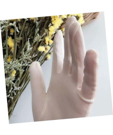 FRCOLOR 1 Pair Grooming Gloves Gloves Repair Hand Gloves Hand Softening Gloves Wax Bath Liners Lotion Mittens Portable Moisture Gloves White Silk to Sleep Lining - Buy Online on GoSupps.com