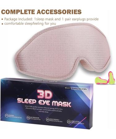 Adjustable 3D Contoured Sleep Mask for Lash Extensions - Pink Eye Masks for Travel Yoga & Napping - Buy Online on GoSupps.com