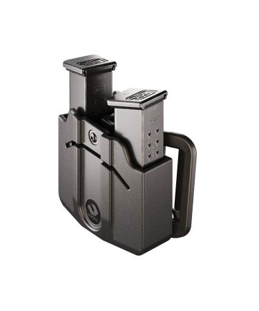 Orpaz Pistol Mag Pouch, Magazine Holster for 0.40, 9mm Magazine Holder Double Mag Belt Loop Double Stack METAL