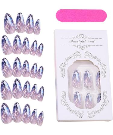 Almond Press on Nails - Almond Shape Stick on False Nails Rhombus Crystal Full Fake Nail Kit in 12 Sizes for Manicure Enthusiasts Women Girls - Buy Online on GoSupps.com