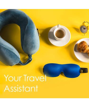 Travel Blue Ultimate Travel Blackout Eye Mask Sleep Eye Mask Elegant Eye Cover Sleeping Mask for Men & Women One Size Blue - Buy Online on GoSupps.com