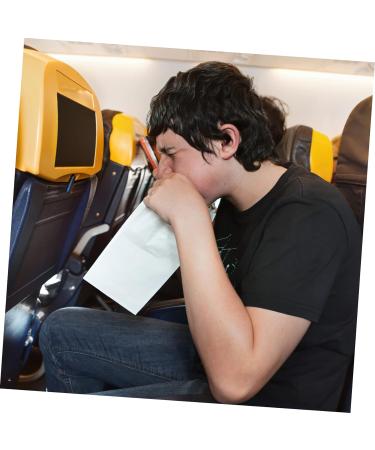 BCOATH 25pcs Disposable Vomit Bags for Adults & Kids - Motion Sickness Relief for Travel & Car - White Paper, Pack of 25 - Buy Online on GoSupps.com