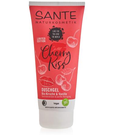 Sante Naturkosmetik SANTE Naturkosmetik Cherry Kiss Shower Gel - Limited Edition - Cherry and Vanilla - Naturally and gently nourishes the skin - Pleasant cherry and vanilla fragrance - 200 ml