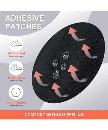 Carbou Freestyle Adhesive Patches 25 PCS - Waterproof Sensor Covers for Libre Enlite Guardian - Breathable, Pre-Cut, Long Lasting (Black) - Buy Online on GoSupps.com