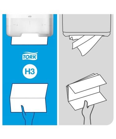 Buy Tork Zigzag Paper Towels Advanced 290163 - H3 Folding 2-Layer White Towels & Mini Donor for Hygienic Use | International Shipping - Buy Online on GoSupps.com