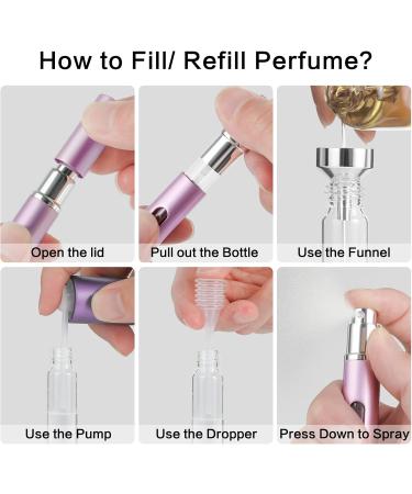 Saiveina 5ml Mini Perfume Atomizer Bottles - Refillable Travel Spray (4 Pack) | Ideal for Cologne & Fragrance - Buy Online on GoSupps.com