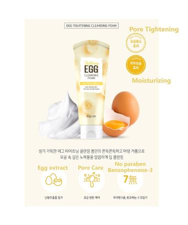 Egg Tightening Cleansing Foam - Pore Tightener & Minimizer | Kwailnara 130g/4.58oz | International Shipping Available - Buy Online on GoSupps.com