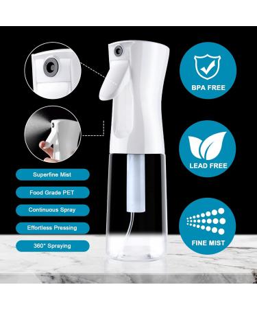 Uraqt 200ml Salon Spray Bottle - Clear & White Hairdresser Water Spray Mist for Styling & Hydration - Buy Online on GoSupps.com