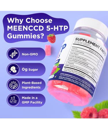 5-HTP Gummies 300mg 5-HTP Supplement with 200mg L-Theanine & 50mg GABA GABA Supplements for Adults Sugar Free Raspberry Flavor 60 Count 60 Count (Pack of 1) - Buy Online on GoSupps.com