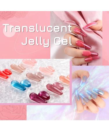 Lavender Violets 48pcs Jelly Gel Nail Polish Kit with LED Nail Dryer | Trendy Soak Off Colors | Matte Top Coat & Free Nail Decorations Included | Manicure Tools - Q976 - Buy Online on GoSupps.com