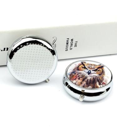Portable 3 Compartment Pill Box with Cool Owl Design | Travel-Friendly Medicine Organizer for Purse & Pocket - Buy Online on GoSupps.com
