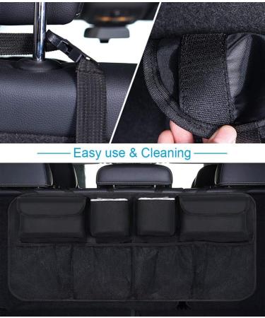 URAQT Car Boot Organiser & Waterproof Kick Mats Set - Multi-Pocket Children's Travel Storage - Durable & Foldable - Black 87x45cm - Buy Online on GoSupps.com