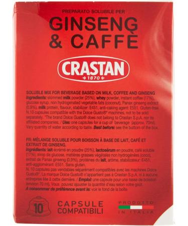  Crastan Crastan Dolce Gusto Compatible Capsules - Ginseng and Sugar Coffee - Pack of 10 Capsules - Buy Online on GoSupps.com